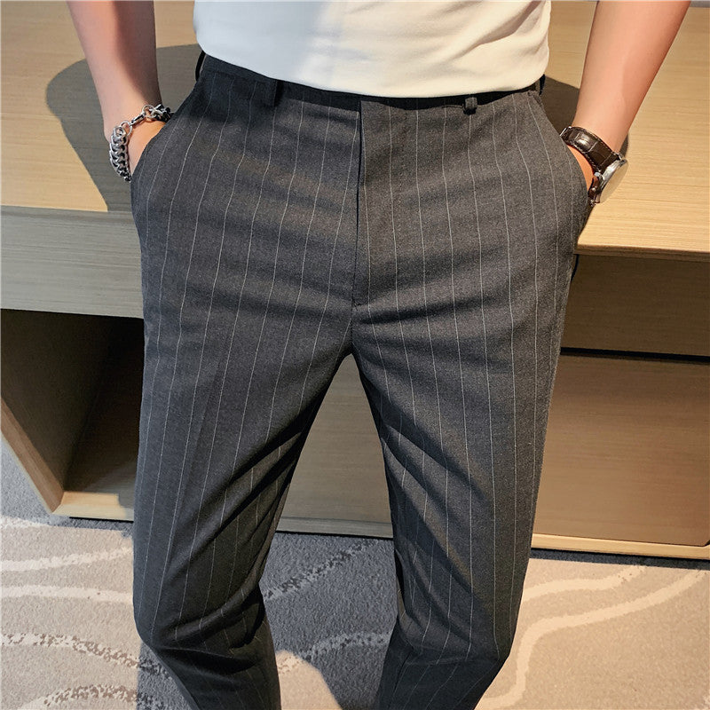 Thin Men's Slim Fit Suit Pants Fashion