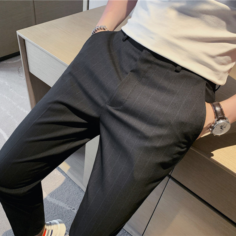 Thin Men's Slim Fit Suit Pants Fashion