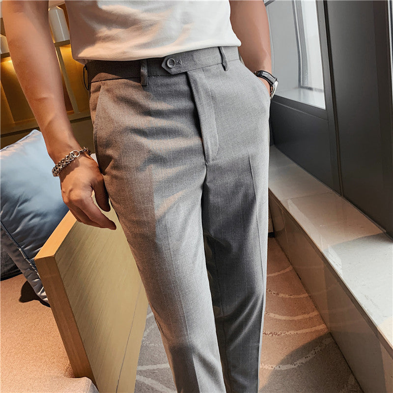 Thin Men's Slim Fit Suit Pants Fashion
