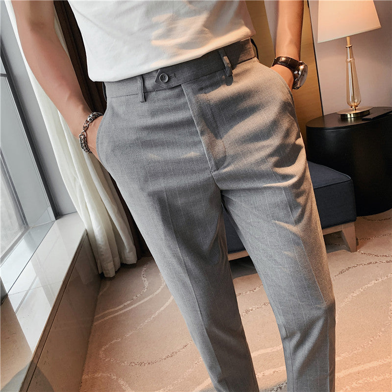 Thin Men's Slim Fit Suit Pants Fashion