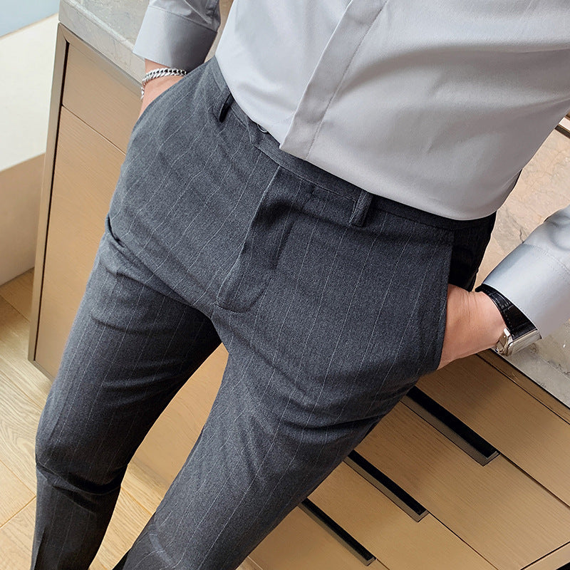 Thin Men's Slim Fit Suit Pants Fashion